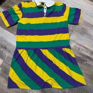 Nola Mardi Gras Colorful Striped dress